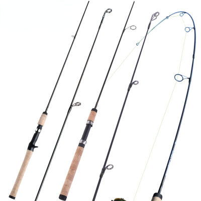 Retcmall Casting/spinning Fishing Rod 1.7M-2.4M ราคาถูกตกปลา Rod สบายไม้ Handle 2ส่วน M Power Surper Hard Fishing Rod สำหรับตกปลาเบส