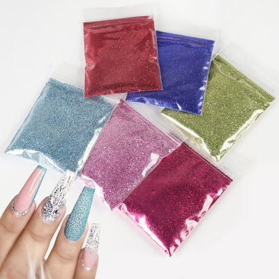 20 Packs Shiny Nail Glitter Powder Nail Professional Supplies Colored Pigment Dust Kit for DIY Manicure Art Design Decoration