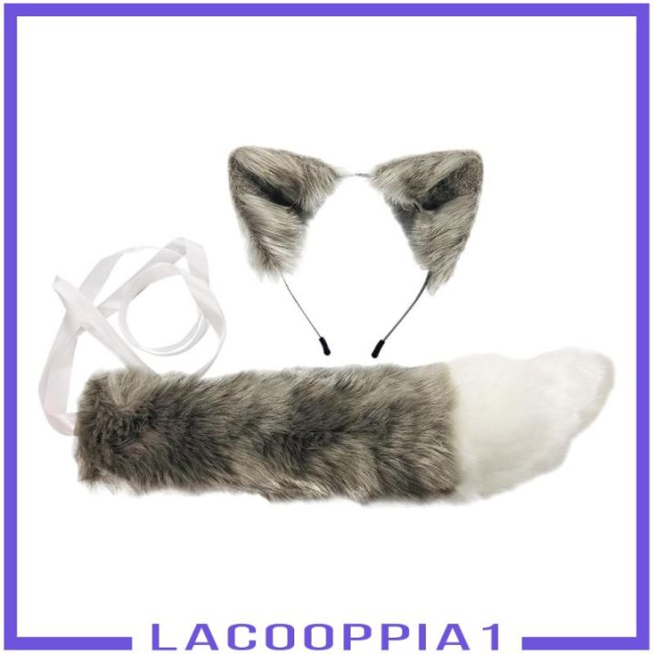 lacooppia1-ชุดคอสเพลย์แฟนซีหูแมวและหางแมวสําหรับปาร์ตี้ฮาโลวีน