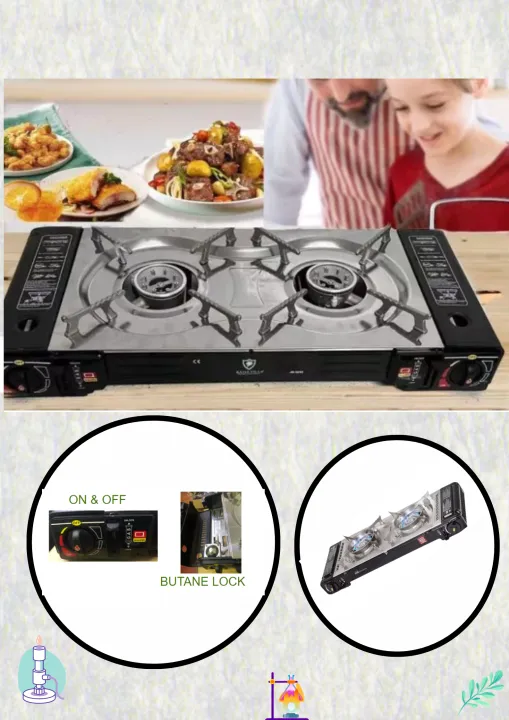 Gas Stove Double Burner Portable Cooker Butane/ (High Quality) Original
