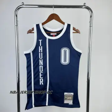 NBA Thunder 0 Russell Westbrook Orange Swingman Men Jersey With Shorts