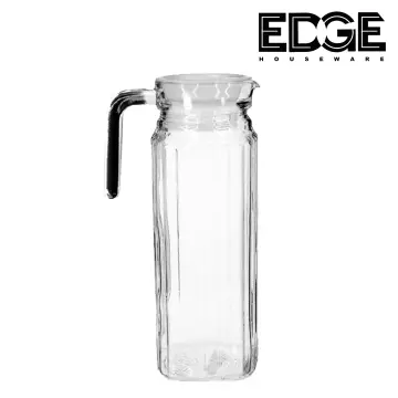 1pc Transparent 1.2 Liter Glass Pitcher with Lid Iced Tea Pitcher