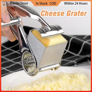 Rotary Cheese Graters Manual Handheld Cheese Cutter With Stainless Steel  Drum Hand Crank Cheese Shredder Kitchen Grater Tool For - Cheese Tools -  AliExpress