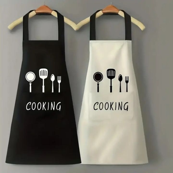 1pc-knife-fork-printed-apron-oil-proof-waterproof-breathable-sleeveless-chef-cooking-apron-fashion-kitchen-supplies-aprons