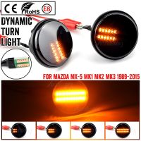 ลูกศรแบบไดนามิก Led 2ชิ้นตัวบ่งชี้ไฟกระพริบสัญญาณไฟเลี้ยวด้านข้างสำหรับ Mazda MX5 MX-5 Mk1 Mk2 Mk3 1989-2015 NA NB NC Canbus