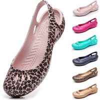 Flat heel hole shoes toe sandals plastic sandals student beach shoes eva jelly garden shoes