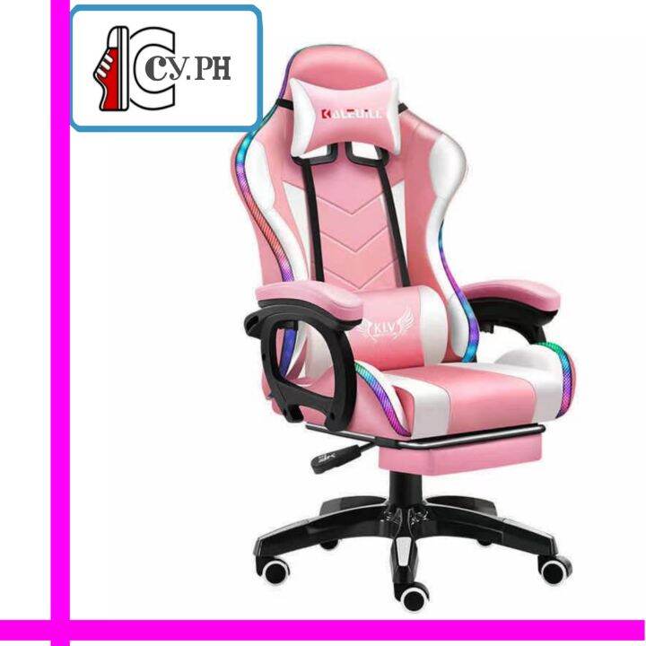 GAMING CHAIR LEATHER , HIGH BACK SWIVEL AND HEIGHT ADJUSTMENT | Lazada PH