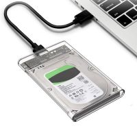 Hard Drive Case Enclosure 2.5 External USB Hard Drive Enclosure USB 3.0 Tool-Free Clear 2TB Drives 7mm/9.5mm External Hard Drive