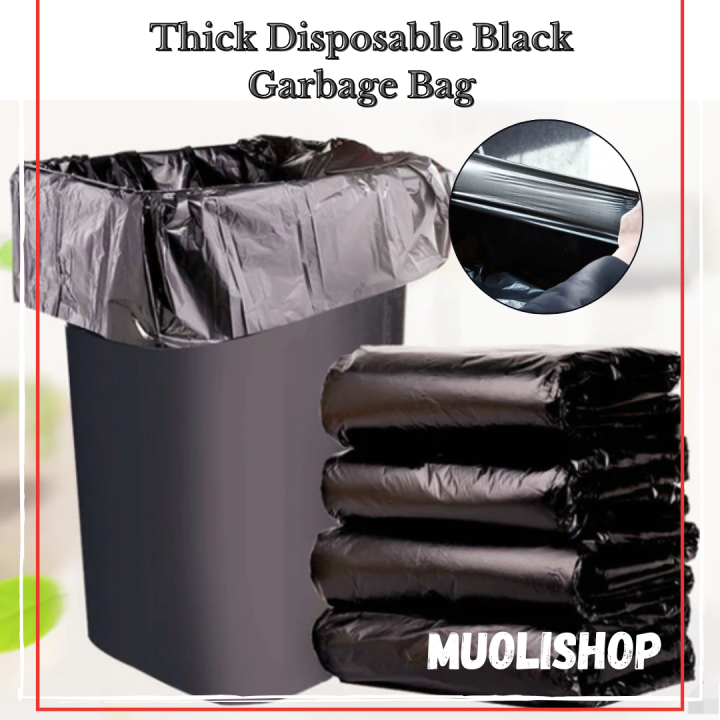 50PCS Large Garbage Bags Black Thicken Disposable Environmental Waste Bag  Privacy Plastic Trash Bags 