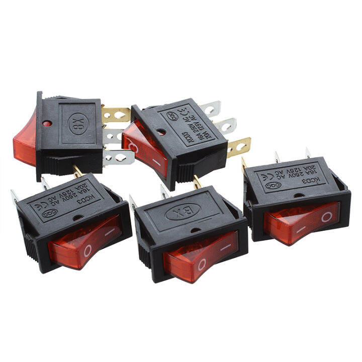 ac-16a-250v-20a-125v-red-light-illuminated-on-off-spst-boat-rocker-switch-x-5-pcs