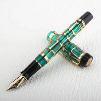 ✠▦ Jinhao Smoothly New Century 100 Real Gold Electroplating Hollow Out Fountain Pens For Writing Stationery Christmas Business Gift