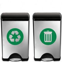 Recycle and Trash Sign Decal Can Vinyl Sticker Decoration Bin Garbage