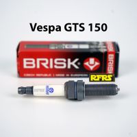 หัวเทียน BRISK PREMIUM LGS (4 เขี้ยว) แกนเงิน Vespa GTS 150 (SGL01ROC) รองรับน้ำมันเบนซิน95, แก๊สโซฮอล์ Made in EU