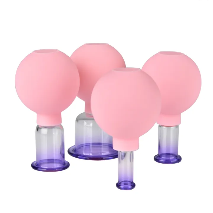 24/13/4/2 Suction Cups Vacuum Cupping Set PVC Head Glass Massage Jars Weight Loss Chinese