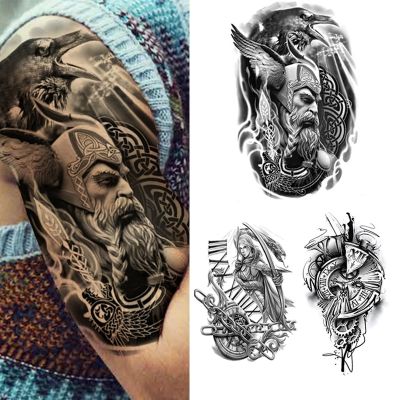 hot！【DT】❍▫  Temporary Sticker Wolf Flash Feather Tatto Woman Fake Sleeve Tatoo Man