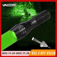 Hunting Light RedGreen Zoomable 18650 LED Tactical Lamp Focus Torch Light