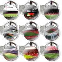 【LZ】❍▫  Handmade vidro Keychain para a chave do carro pingente pingente Manchester estádio Old Trafford