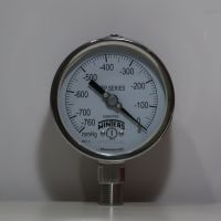 (UIM-Shop) Vacuum Gauge SS316 4" , 1/2" NPT, (-760)-0 mmHg