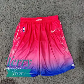 Nike Men's 2022-23 City Edition Washington Wizards Kyle Kuzma #33 Pink Cotton T-Shirt, XL