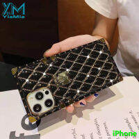 YiaMia เคสโทรศัพท์เพชรแฟลชสำหรับ iPhone,เคสโทรศัพท์หนัง TPU กันกระแทกกันตก