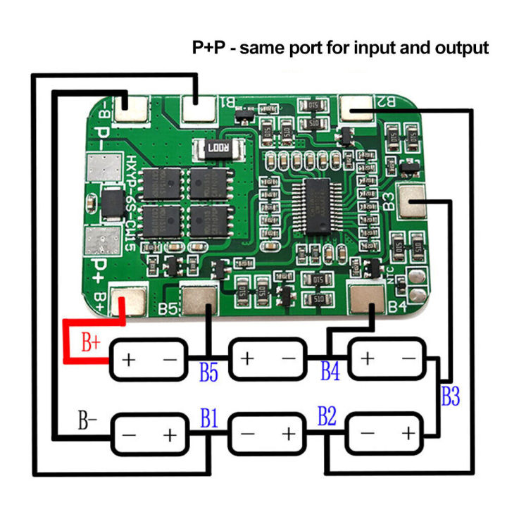 pcbfun-แผ่นป้องกันแบตเตอรี่6s-14a-22-2v-25-2v-สำหรับพีซีบีแผงป้องกันแบตเตอรี่-bms-ลิเธียม18650แผ่นป้องกันวงจรรวม