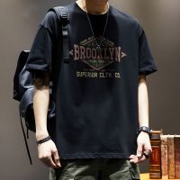 CODpz119nb 【夏季热卖T】潮牌美式t恤男士短袖2022新款夏季宽松衣服男潮流ins复古百搭体恤Trendy American T-shirt Mens Short Sleeve 2022 New Summer Loose fitting Clo20230615