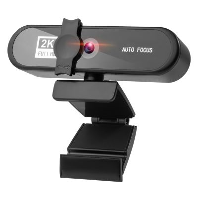 ZZOOI 2K HD Computer Webcam Conference Recording Live Broadcast Plug And Play Built-in Mic Noise Reduction With Privacy Cover Tripod