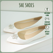 Giày cưới búp bê đính hoa đá cao cấp, độc quyền bởi SHE SHOES - GC01003
