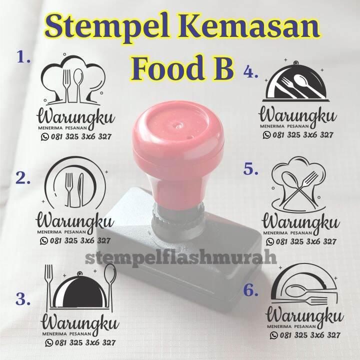 Stempel Kemasan B Packing Makanan Paperbowl Plastik Stereofoam Styrofoam Gelas Cup Kardus Flash