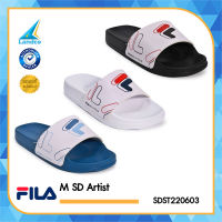 Fila Collection ฟิล่า รองเท้าแตะ รองเท้าแตะแบบสวม รองเท้าสำหรับผู้ชาย M SD Artist SDST220603 BLWH/ BKWH/ WH (690)