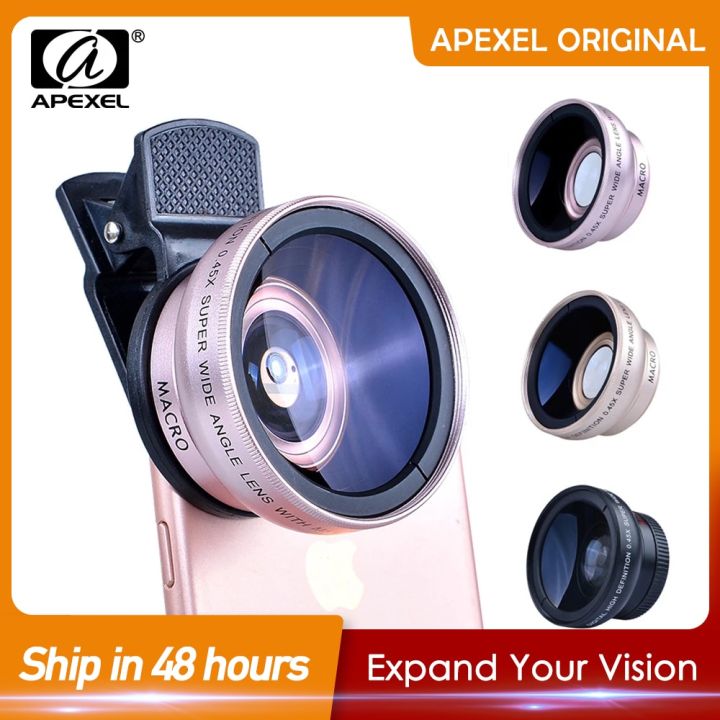 apexel-2in1-lens-0-45x-wide-angle-12-5x-macro-lens-professional-hd-phone-camera-lens-for-iphone-8-7-6s-plus-xiaomi-samsung-lg