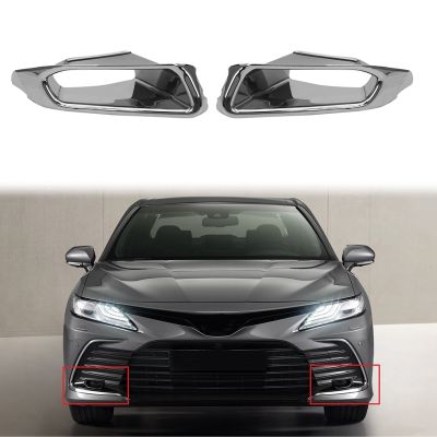 for Toyota Camry 2021 ABS Chrome Front Fog Light Lamp Cover Trim Foglight Bezel Decoration Frame