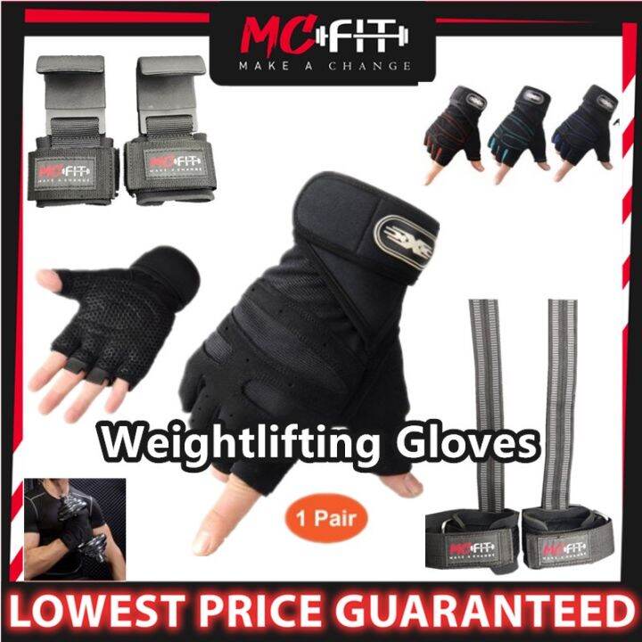 MCFIT 2PCs Gym Gloves Sports Sarung Tangan Weight Lifting