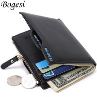 「Layor wallet」กระเป๋าสตางค์ชาย Dompet Koin,กระเป๋าเก็บบัตรแบบสั้นคุณภาพสูงมีซิปจุได้เยอะกระเป๋าสตางค์หนัง PU แบรนด์