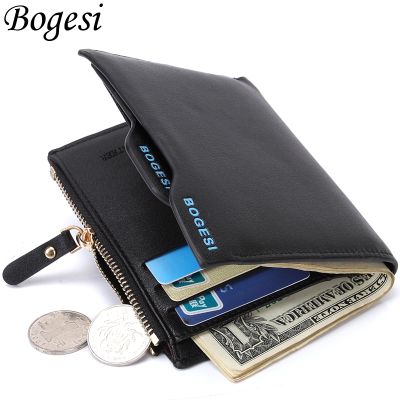 （Layor wallet）กระเป๋าสตางค์ชาย Dompet Koin,กระเป๋าเก็บบัตรแบบสั้นคุณภาพสูงมีซิปจุได้เยอะกระเป๋าสตางค์หนัง PU แบรนด์