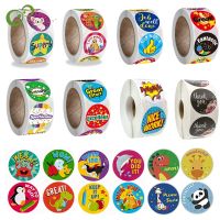 500pcs/roll Reward Stickers Encouragement Stickers for Kids Motivational Stickers with Cute Animals for Students Teachers GYH