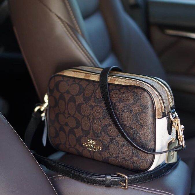SALE！C1767 Coach Jes Crossbody In Blocked Signature Canvas Lazada PH