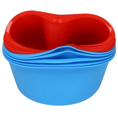 10 Pieces Silicone Cake Mold Valentines Day Round Baking Pan 4 Inch Baking Mold Kitchen Silicone Bakeware Pan Red, Blue