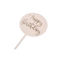 Happy Birthday INS Acrylic Circle Cake Topper Cupcake Topper Double Layer Cake Decorations