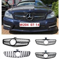 กันชนหน้ากระจังหน้าสำหรับ Mercedes Benz C W204กีฬาแข่งย่าง AMG GT เพชร2007 2008 2009 2010 2011 2012 2013 2014ยก