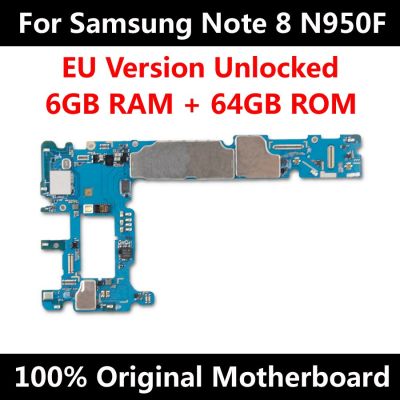 128กิกะไบต์สำหรับเหมาะสำหรับ Samsung Galaxy Note 8 N950F N950U N950FD เมนบอร์ดปลดล็อคบอร์ดตรรกะเดิม IMEI OS เมนบอร์ด