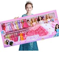 Barbie ตุ๊กตา Barbie สำหรับเด็กผู้หญิง,Barbie ตุ๊กตาปีใหม่จัดส่งเร็วชุดตุ๊กตาสำหรับเด็กเล็กเด็กผู้หญิงเจ้าหญิงบาร์บี้บ้าน Barbie ขนาดใหญ่ลดราคา