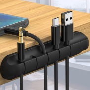 Desktop silicone USB cable Winder multi clip cable organizer organizer