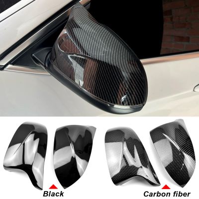 Rearview Mirror Cover Cap Carbon Fiber Look Black for BMW F25 X3 F26 X4 F15 X5 F16 X6 2014 2018