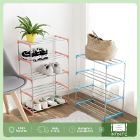 ชั้นวางรองเท้า ชั้นเก็บรองเท้า ที่วางรองเท้า ชั้นวางรองเท้าสแตนเลส อเนกประสงค์ Shoe Rack ที่วางรองเท้า 3/4ชั้น 3 สี