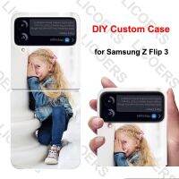 DIY สำหรับ Samsung Galaxy Z Flip 5 4 3เคสสำหรับรูปภาพที่กำหนดเองเคส Galaxy เคสแข็งกันกระแทกแบบโปร่งใส Zflip3