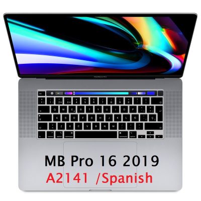 Soft EU Layout for Pro 16 A2141 Spanish EU Keyboard Cover Silicon for Pro 16 Spanish Keyboard Protector Skin