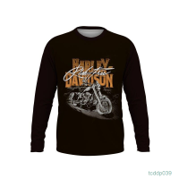 New！2023！T-shirt pendek biasa dengan logo Harley 3D, loose fitting, musim panas fashion, cocok untuk pria High quality products （Freeprinting of names）