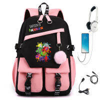 สาวๆ Garten of baan Banban Garden Game กระเป๋านักเรียนกระเป๋าเป้เด็ก USB ชาร์จไฟ Backpacks