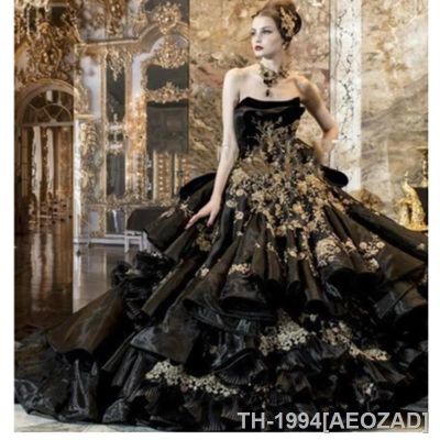 ☂◊ AEOZAD Strapless Applique Tule vestido de noite Lindos Princes Prom Dresses 2023